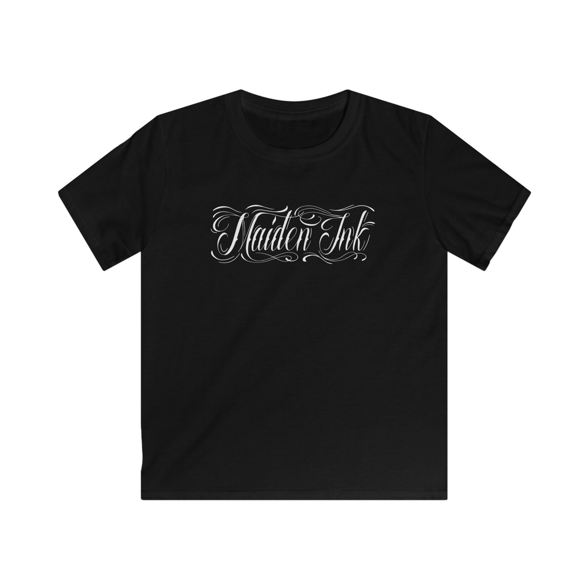 Kids Tee — 'Maiden Ink' Gothic Script Shirt